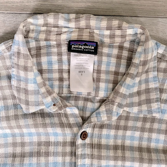 Patagonia Men’s Size Small Organic Cotton S/S Buttondown Collared A/C Shirt - Picture 3 of 5
